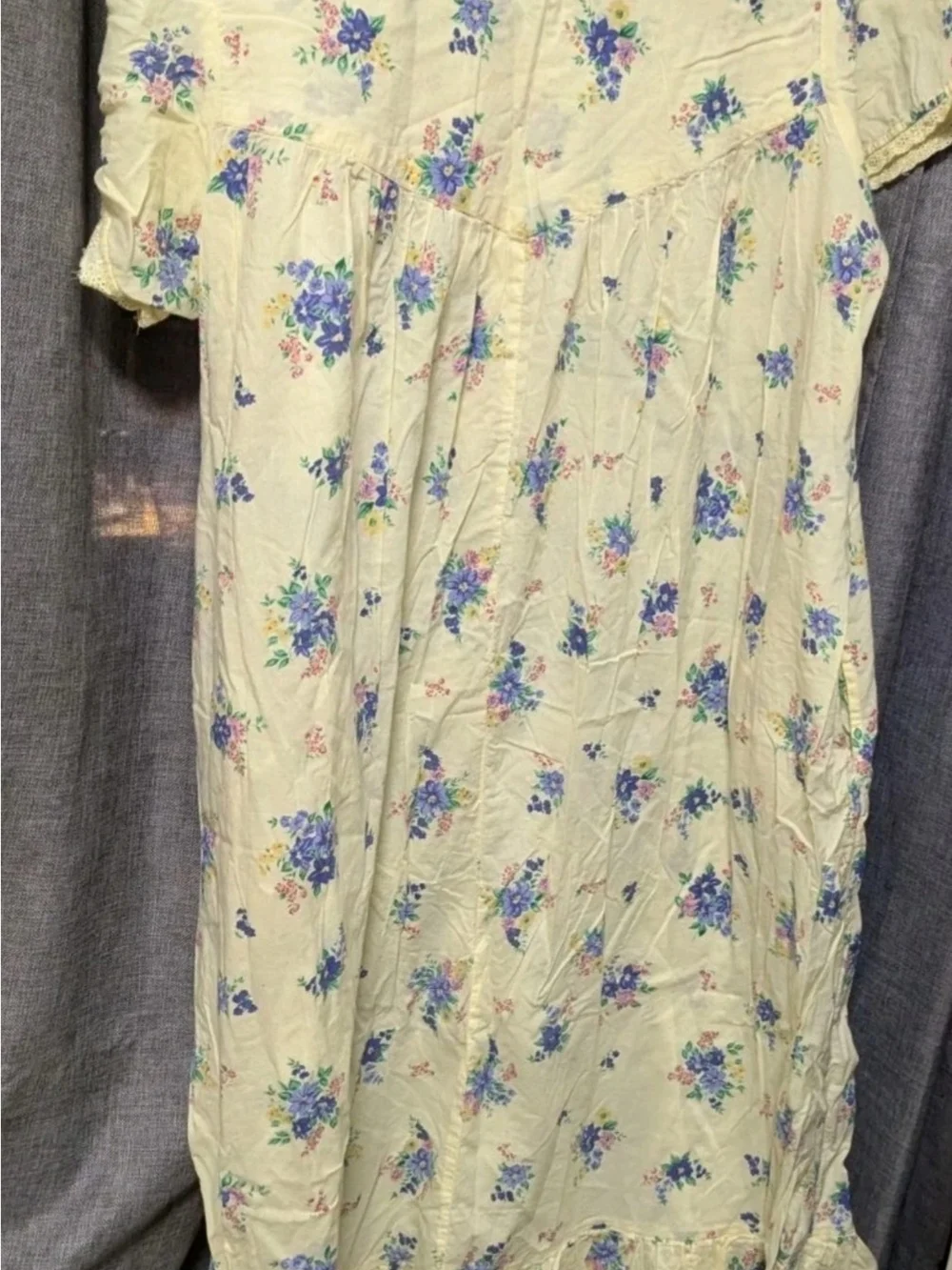Romantic Yellow Size 18/20 Floral Summer House Dress Prarrie - Picture 3 of 7